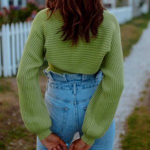 NWT Vestique LA Vibes Sweater Arm Top